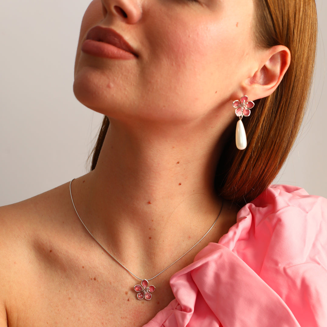 İncili Sakura Küpe