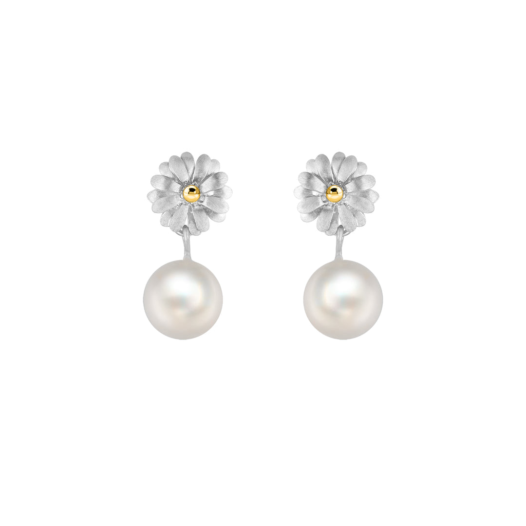 İncili Papatya Küpe