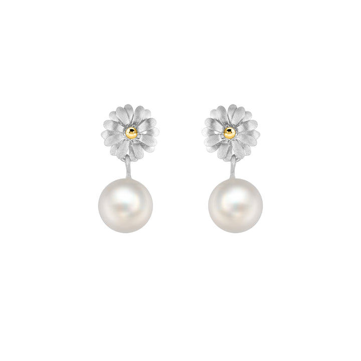 İncili Papatya Küpe