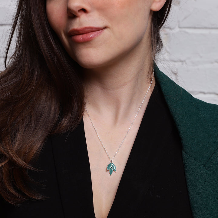 Mini Zeytin Yaprakları Kolye