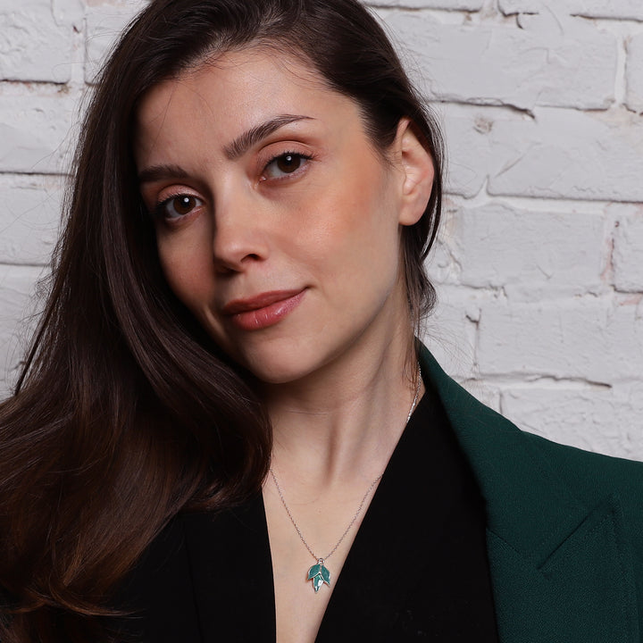 Mini Zeytin Yaprakları Kolye