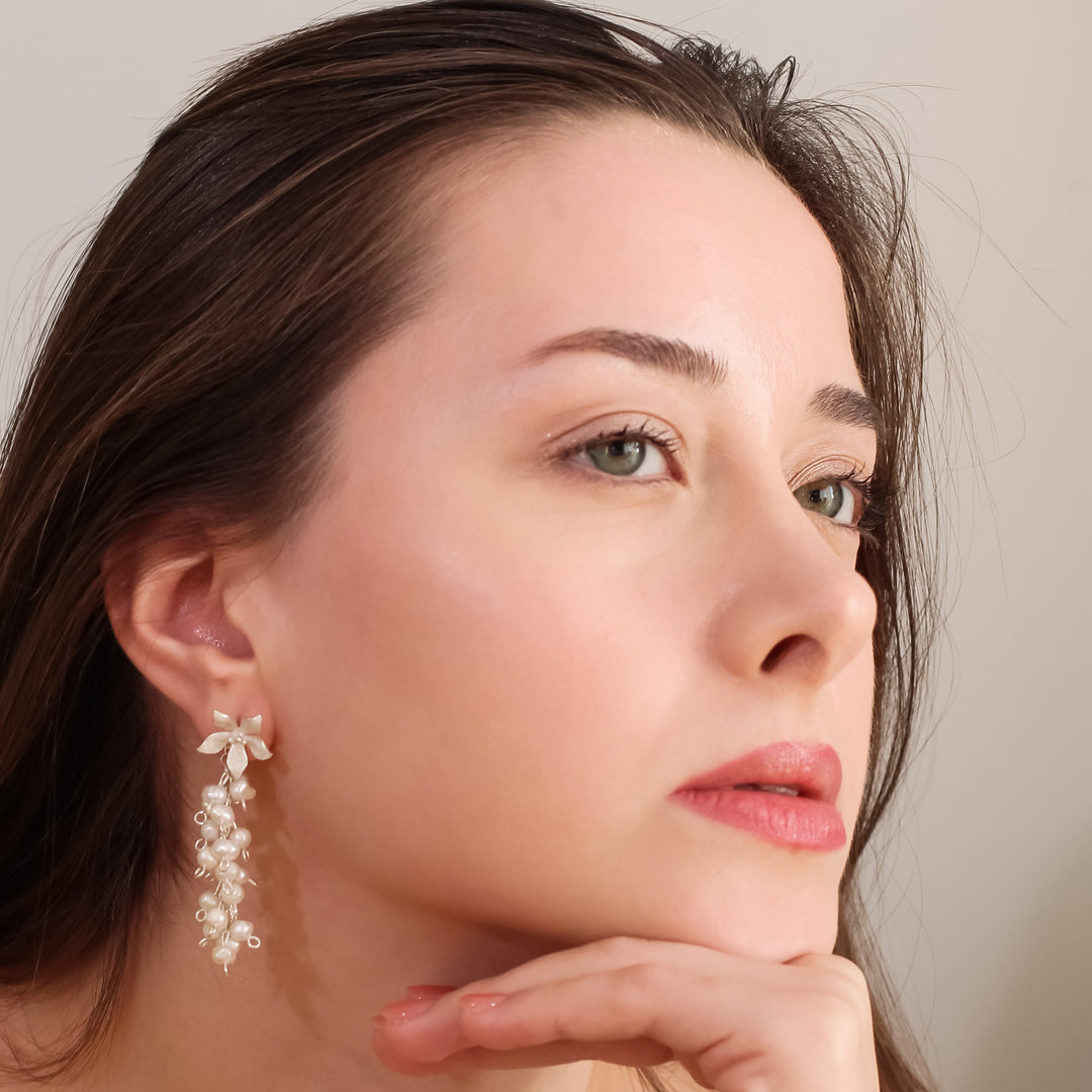 Salkım İncili Yasemin Küpe