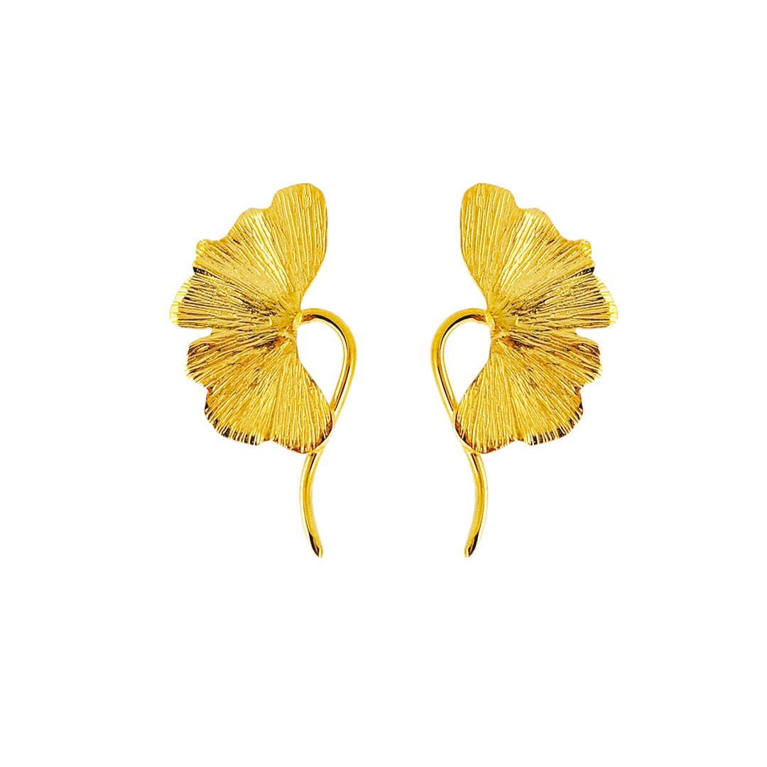 Ginkgo Dalı Küpe