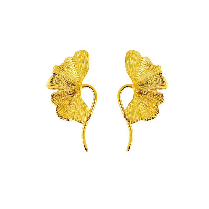 Ginkgo Dalı Küpe