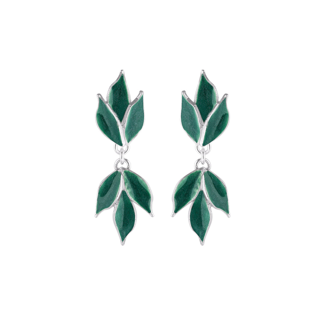 Sallantılı Zeytin Yaprakları Küpe